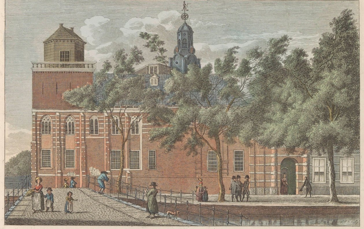 Akademibyggnad i Leiden, ca 1790 Akademien i Leiden / Vue de L