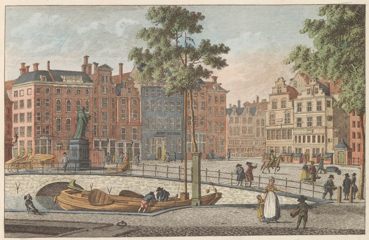Grote Markt i Rotterdam, ca 1790 Groote Markt, i Rotterdam / Grand Marché et Statue d