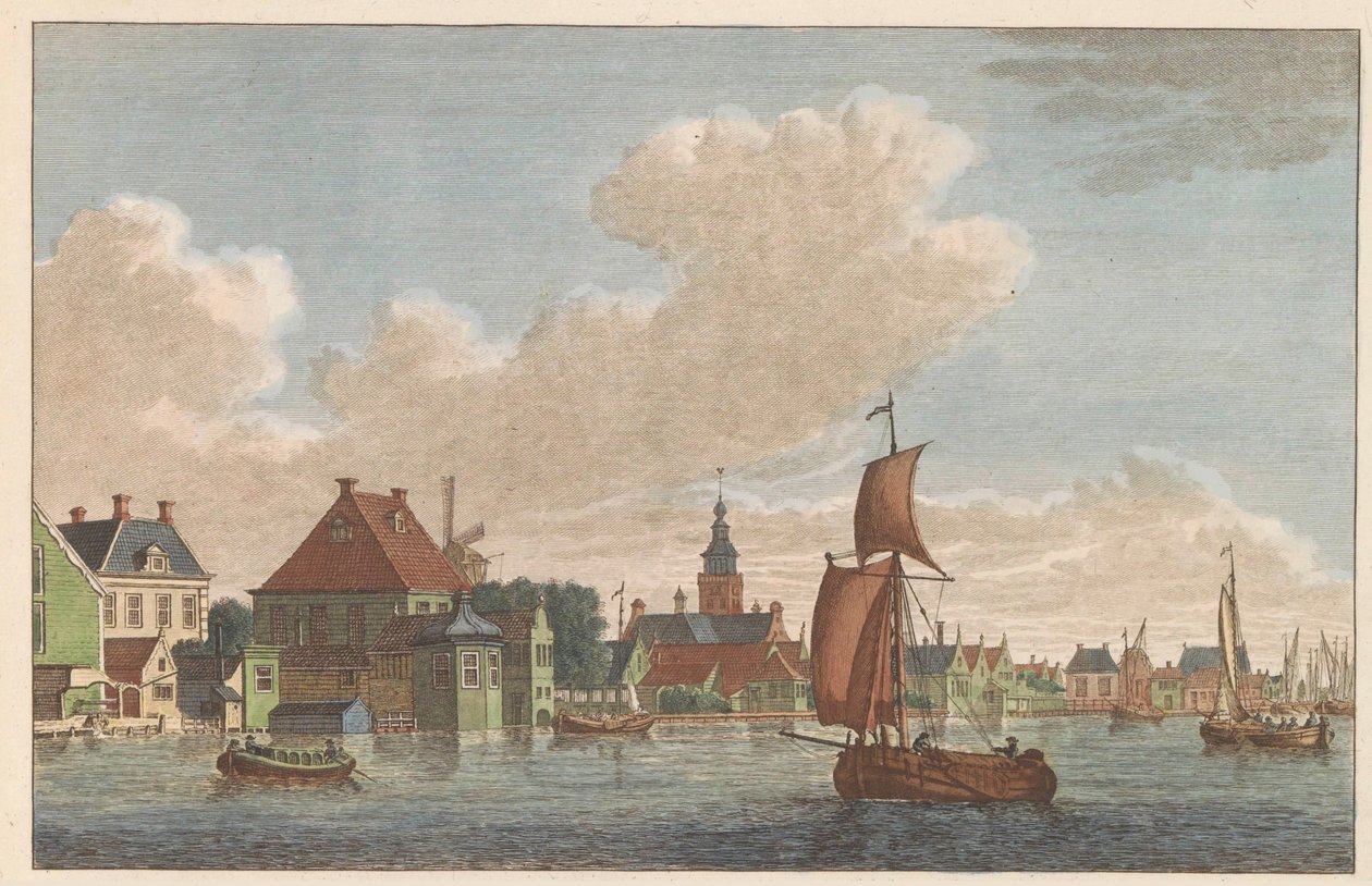 Westzaandam, ca 1790 Binnen-Zaan till kyrkan i West-Zaandam / Saan Interieur prize du Coté de L