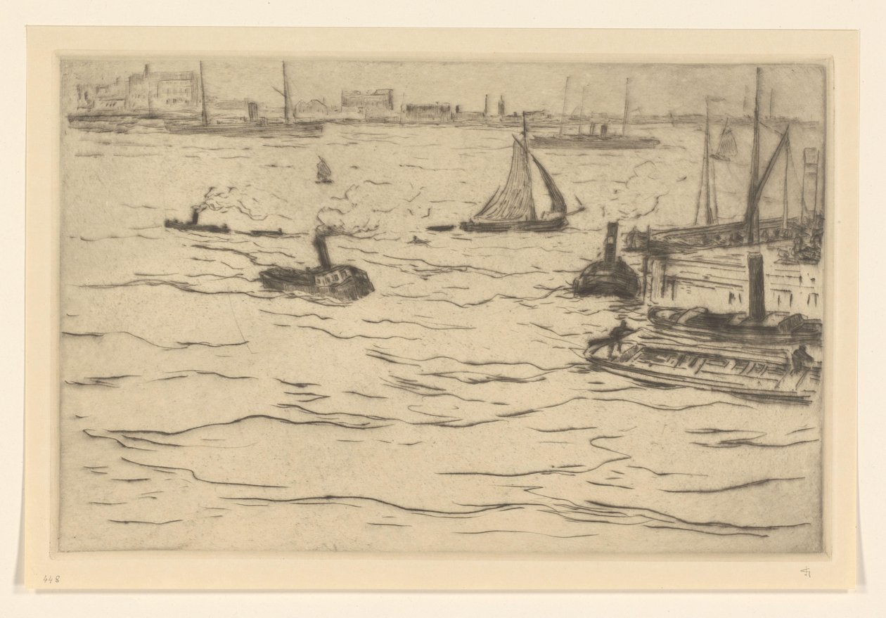 Utsikt över Maas i Rotterdam Maas i Rotterdam (originaltitel) av Carel Nicolaas Storm van 