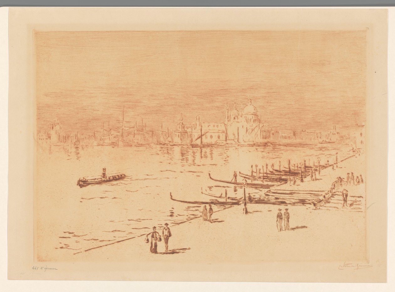 Kaj med vandrare i Venedig av Carel Nicolaas Storm van 