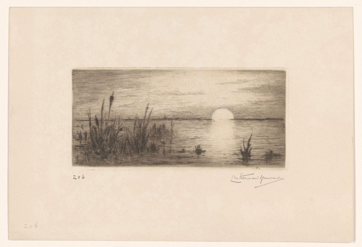Solnedgång av Carel Nicolaas Storm van 