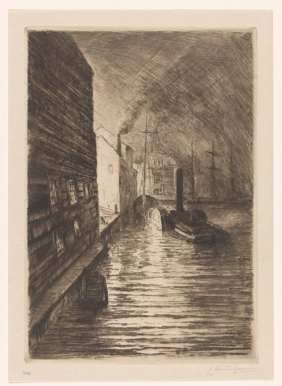 Varv i Vlissingen på natten av Carel Nicolaas Storm van 