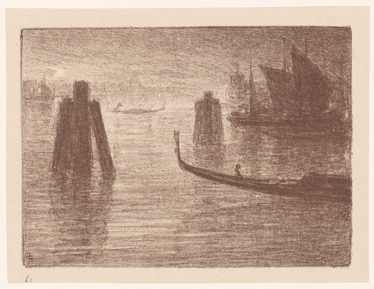 Hamn i Venedig av Carel Nicolaas Storm van 