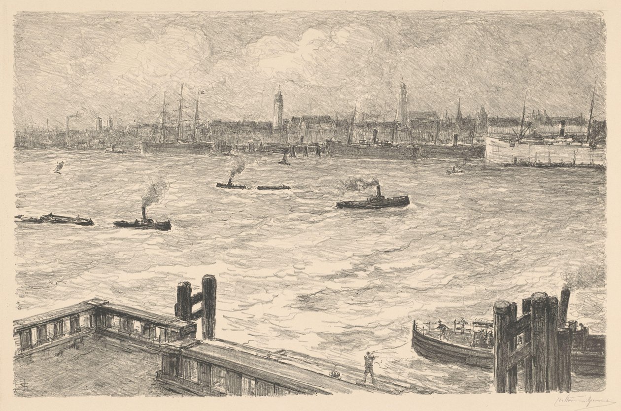 Haven te Hamburg av Carel Nicolaas Storm van 