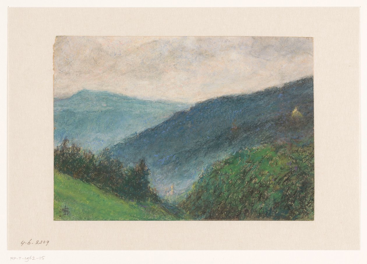 Kuperat landskap nära Baden-Baden av Carel Nicolaas Storm van 