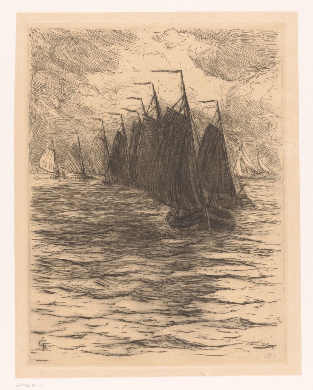 Flotta till havs av Carel Nicolaas Storm van 