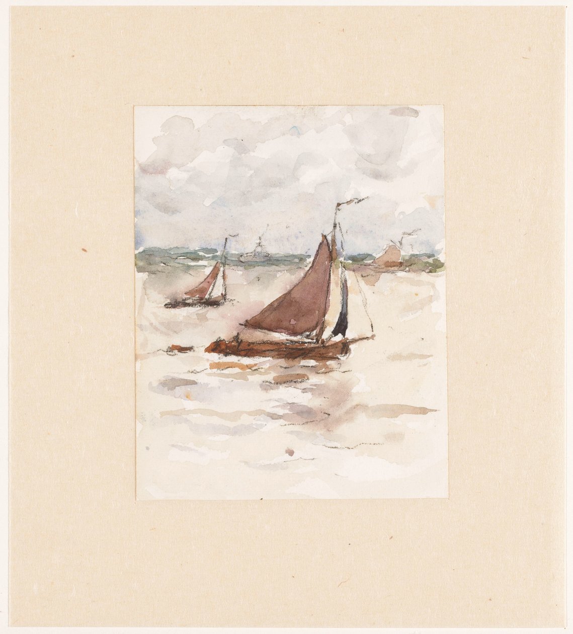 Segelfiskefartyg på Scheldt av Carel Nicolaas Storm van 