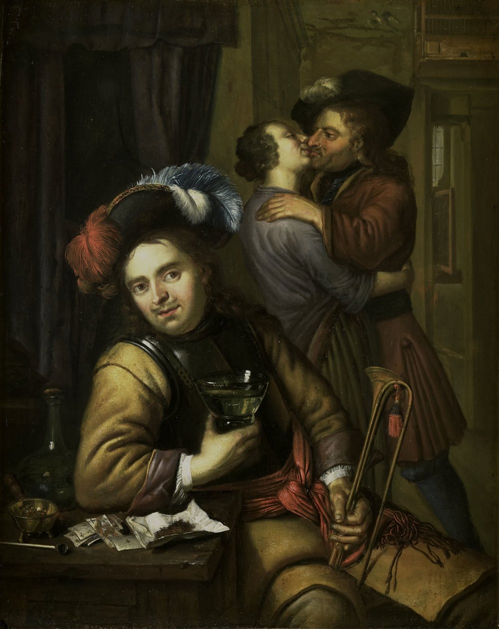Soldatscen av Carel de Moor (II) (attributed to)