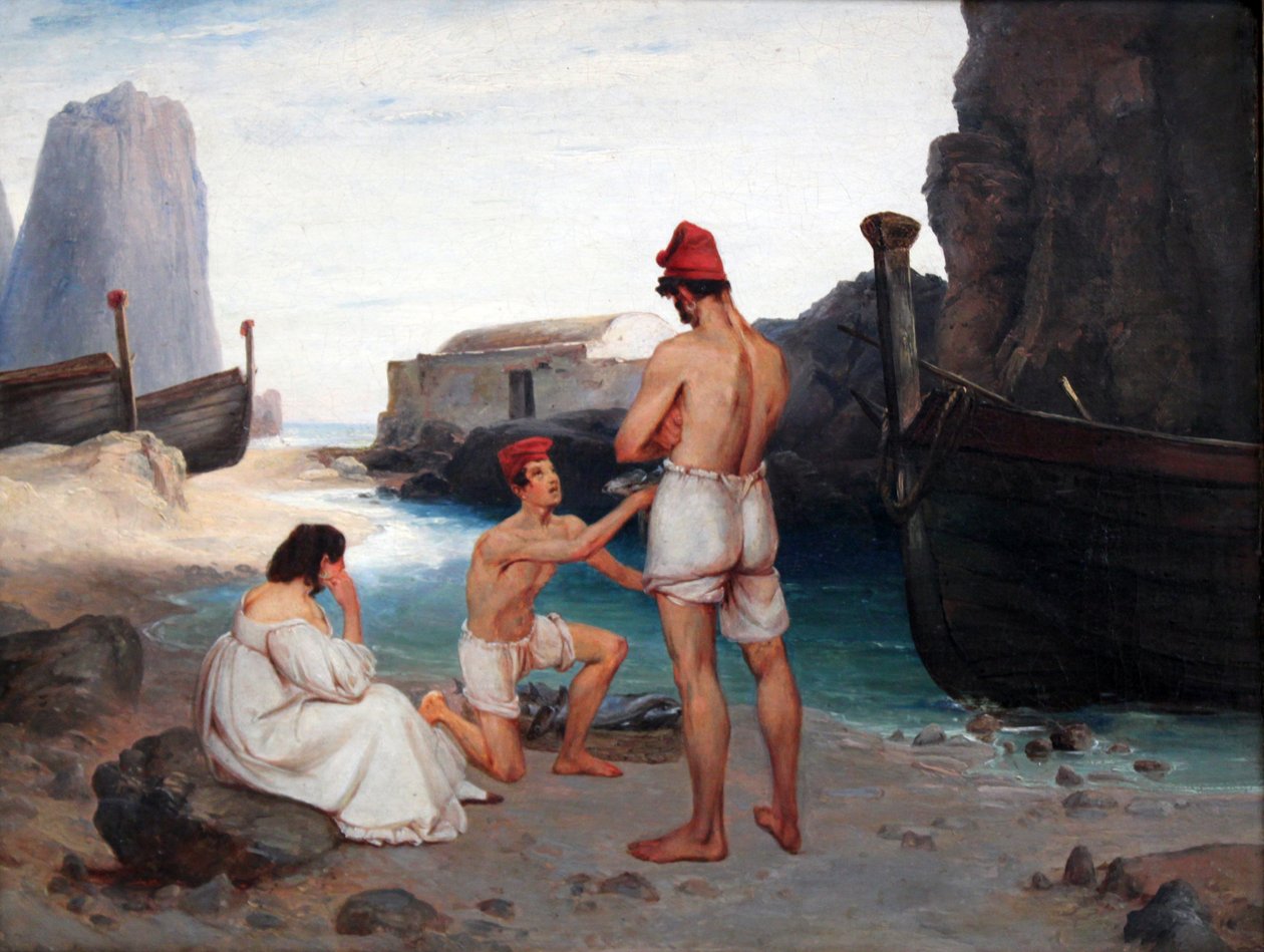 Fiskare på Capri av Carl Blechen