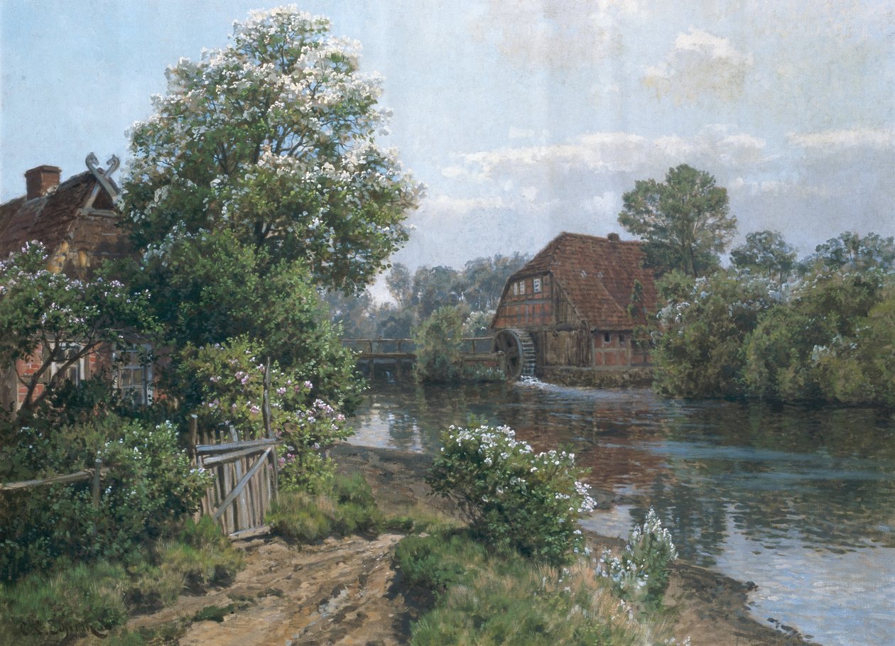 Höstlandskap, ca 1900 av Carl Christian Schirm
