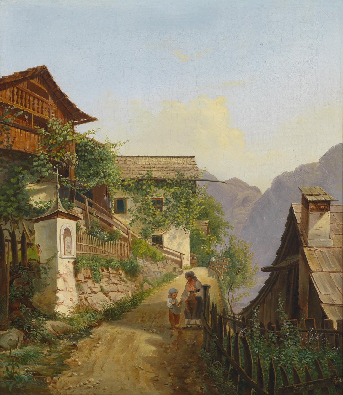 Motiv aus Hallstat av Carl Franz Michael Geyling