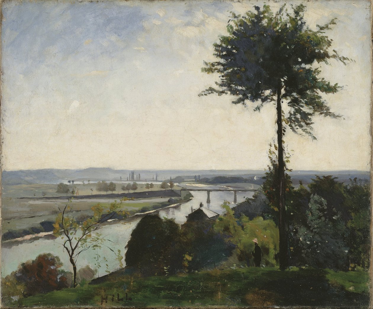 Trädet och floden III (Seinen vid Bois-le-Roi) av Carl Fredrik Hill