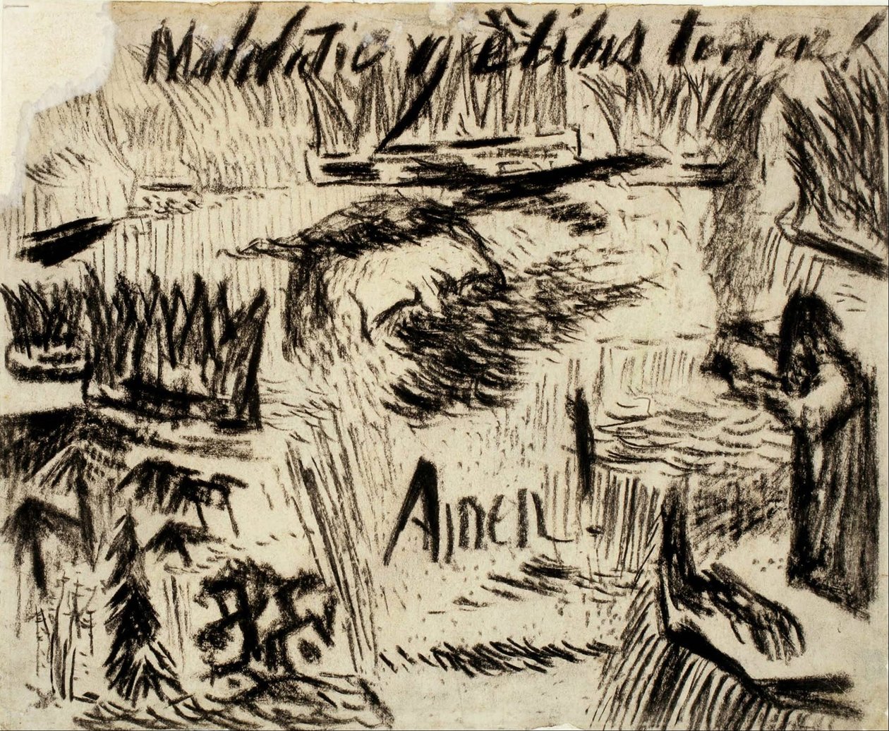 Untitled (förbannelse till jordens nationer! Amen!) av Carl Fredrik Hill