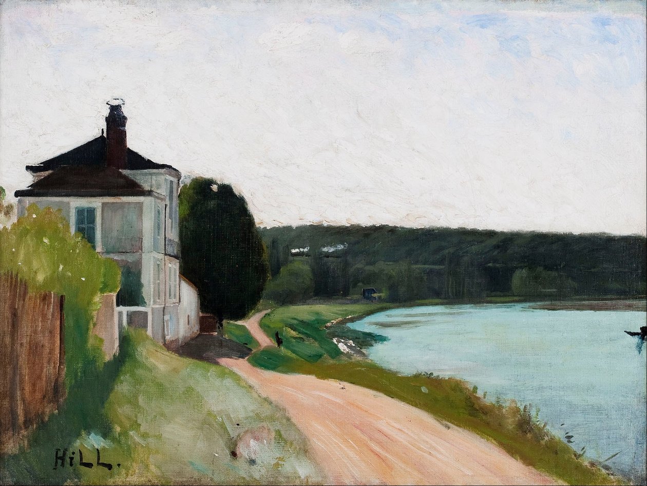 Villa vid Seine, Bois-le Roi. Fontainebleau av Carl Fredrik Hill