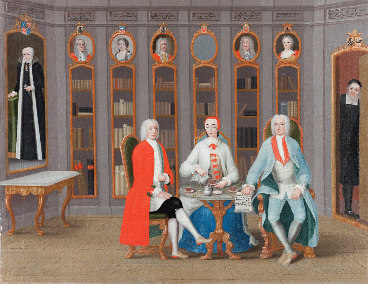 Familjen Stenbock i deras bibliotek på Rånäs av Carl Fredrik Svan