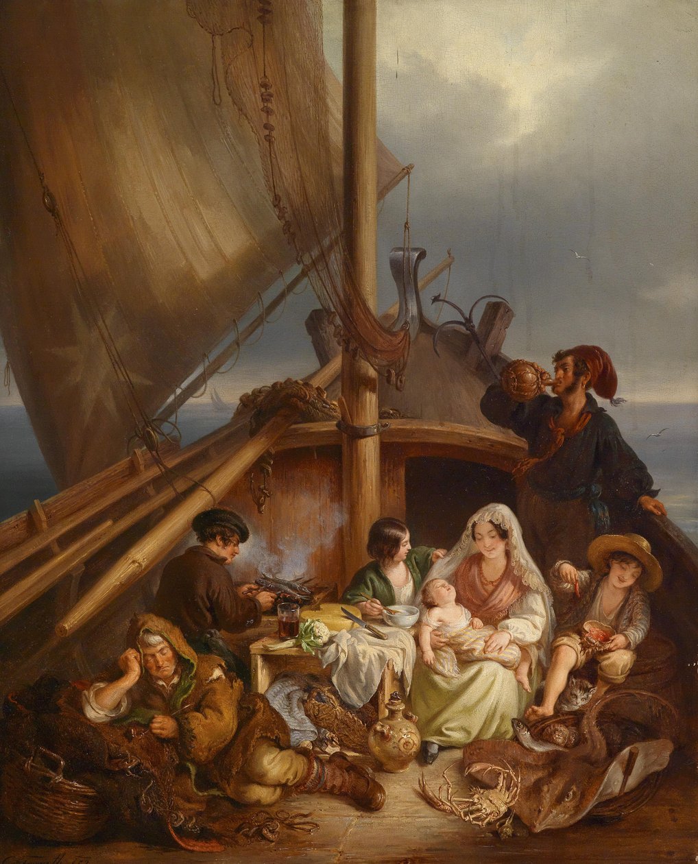 Fischerfamilie av Carl Fruwirth