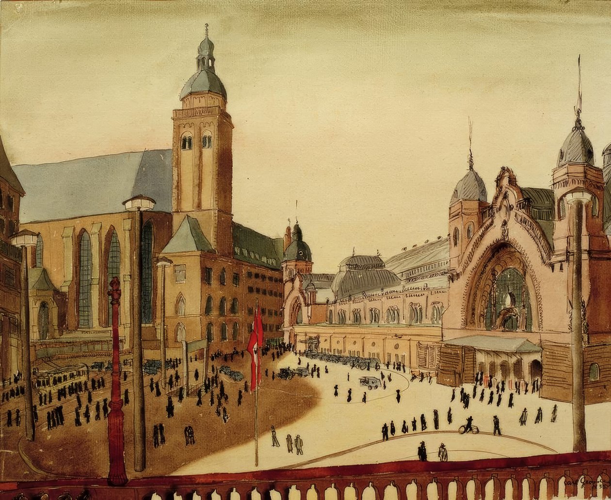 Köln, Bahnhofsplatz av Carl Grossberg