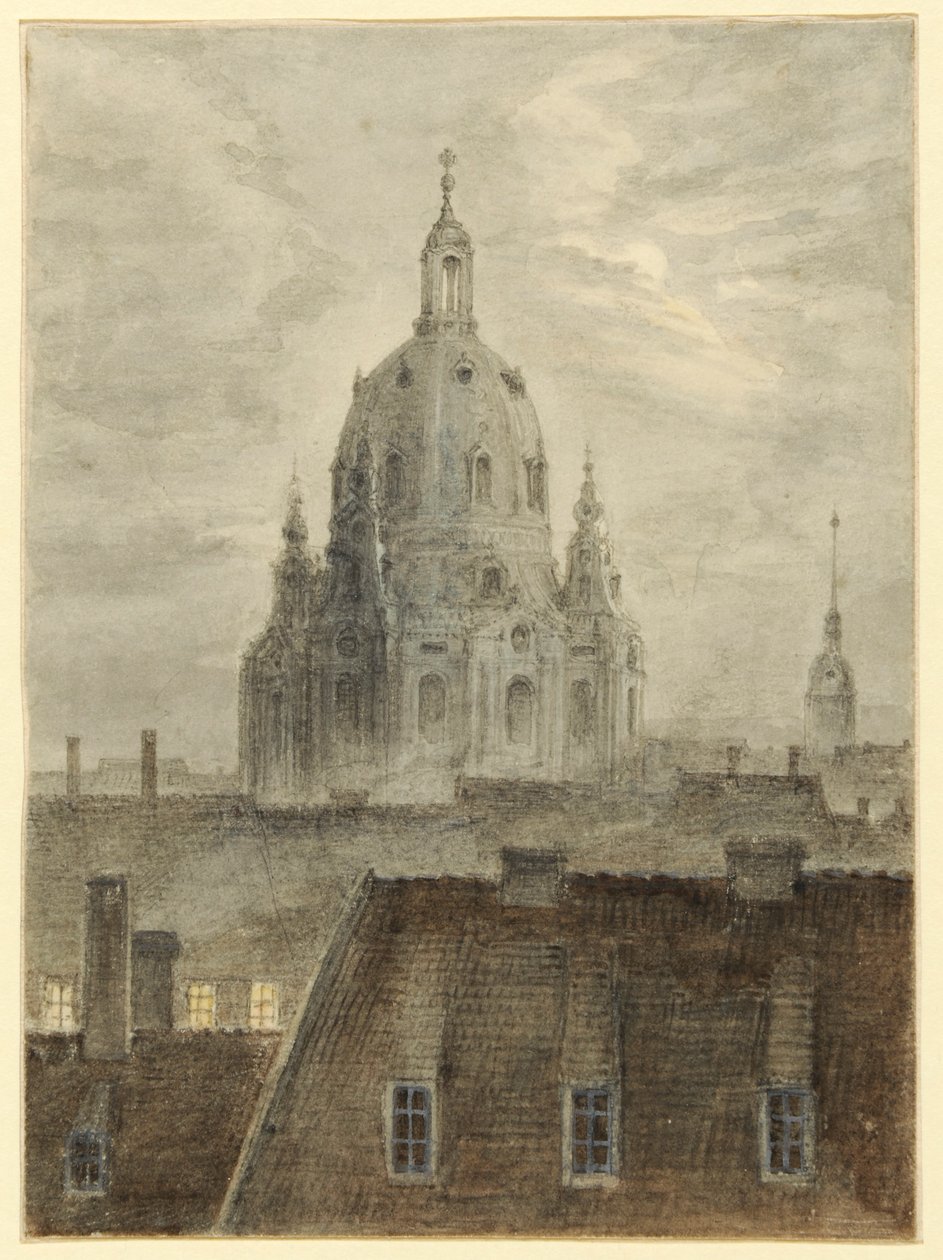 Die Frauenkirche in Dresden av Carl Gustav Carus