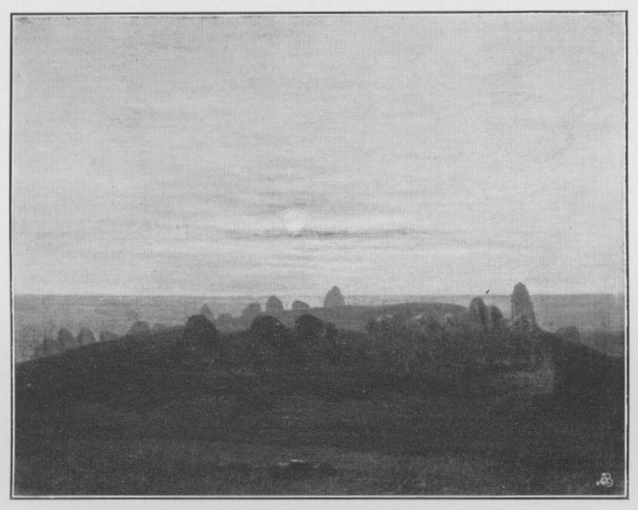 Ein Hunengrab im Mondschein av Carl Gustav Carus