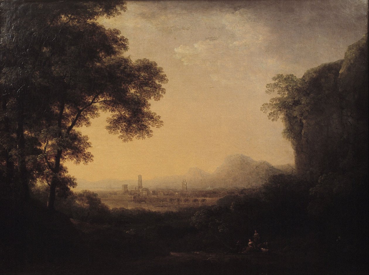 Romantiskt landskap av Carl Johan Fahlcrantz