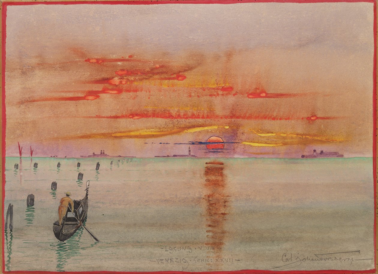 Lake Viva, Venedig, 1927 (wc på papper) av Carl Johan Forsberg