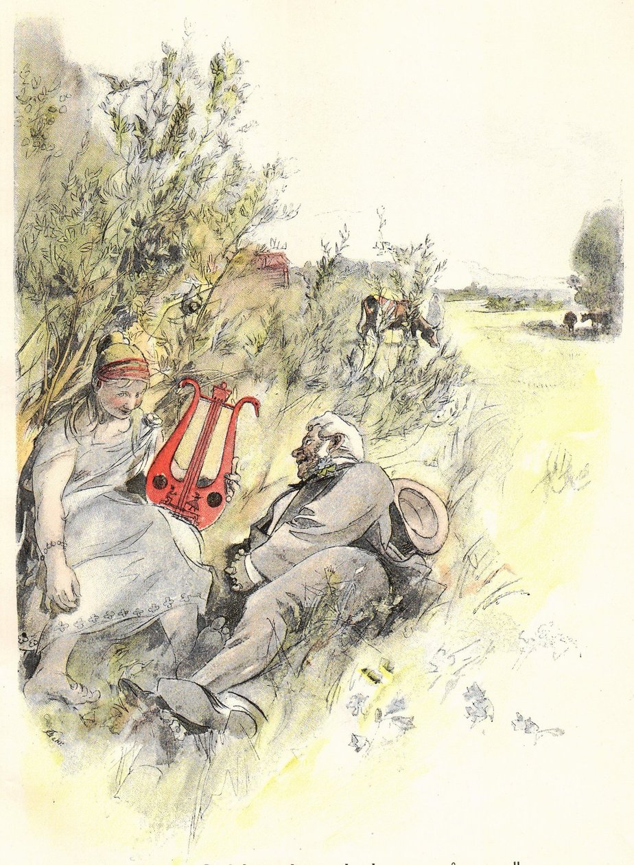 Elias Sehlstedt och hans sångmö av Carl Larsson