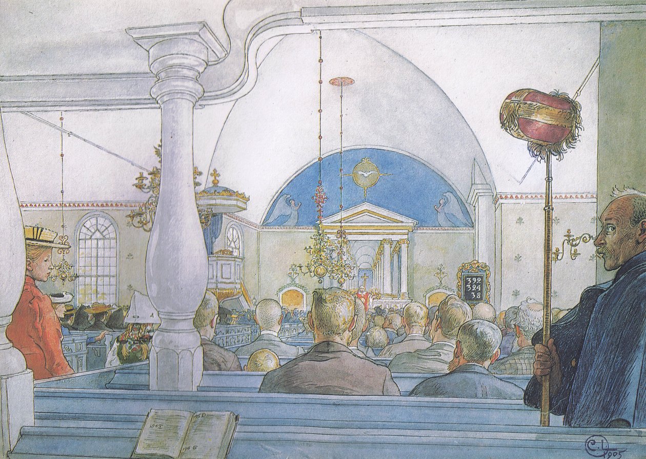 Vår kyrka i Sundborn av Carl Larsson