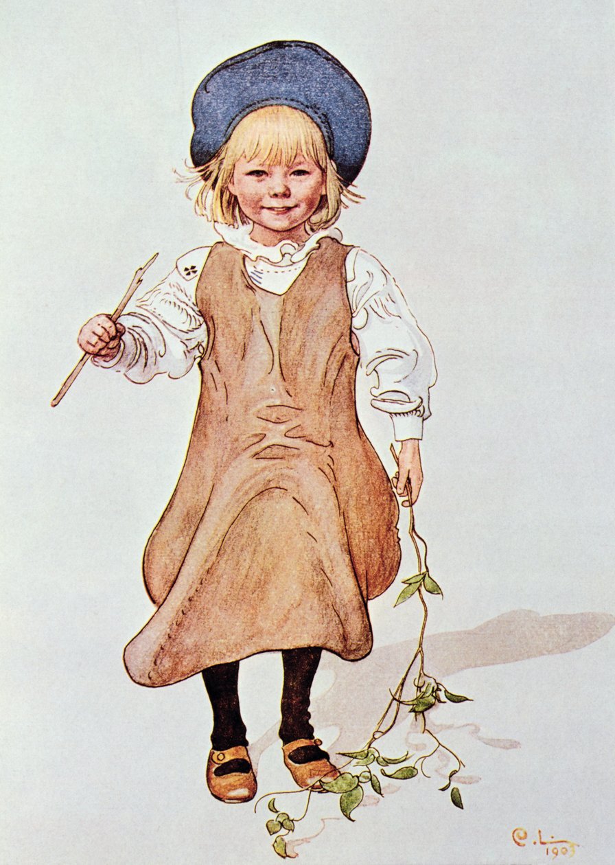 Porträtt av en ung flicka, 1903 av Carl Larsson
