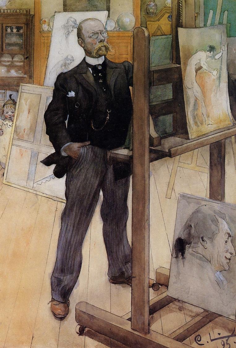 Self Portrait av Carl Larsson