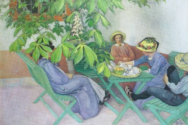 Under the chestnut tree  av Carl Larsson