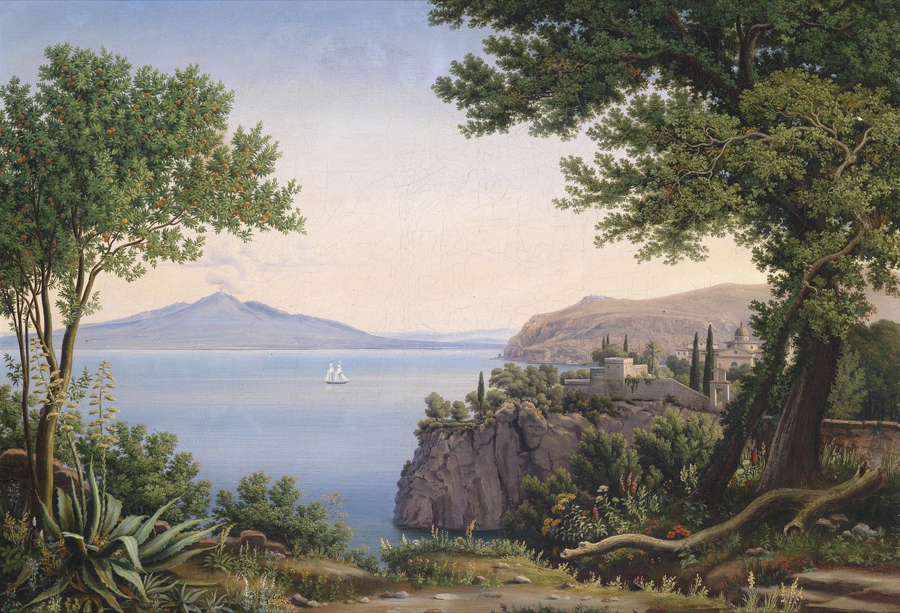 Blick auf den Vesuv av Carl Ludwig Rundt