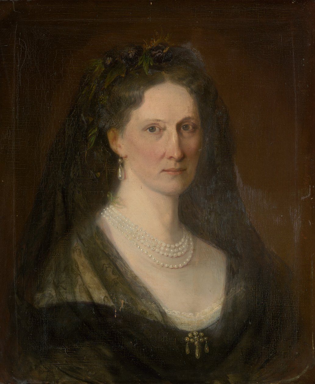 Portrait of Baroness Hedviga Mednyánszká av Carl Martin Ebersberg