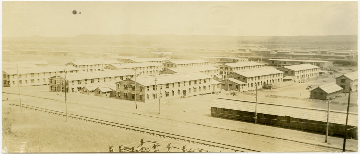 View of Large Grouping of Buildings, Possibly Military Barracks, Taken From an Area of High Ground av Carl Michel