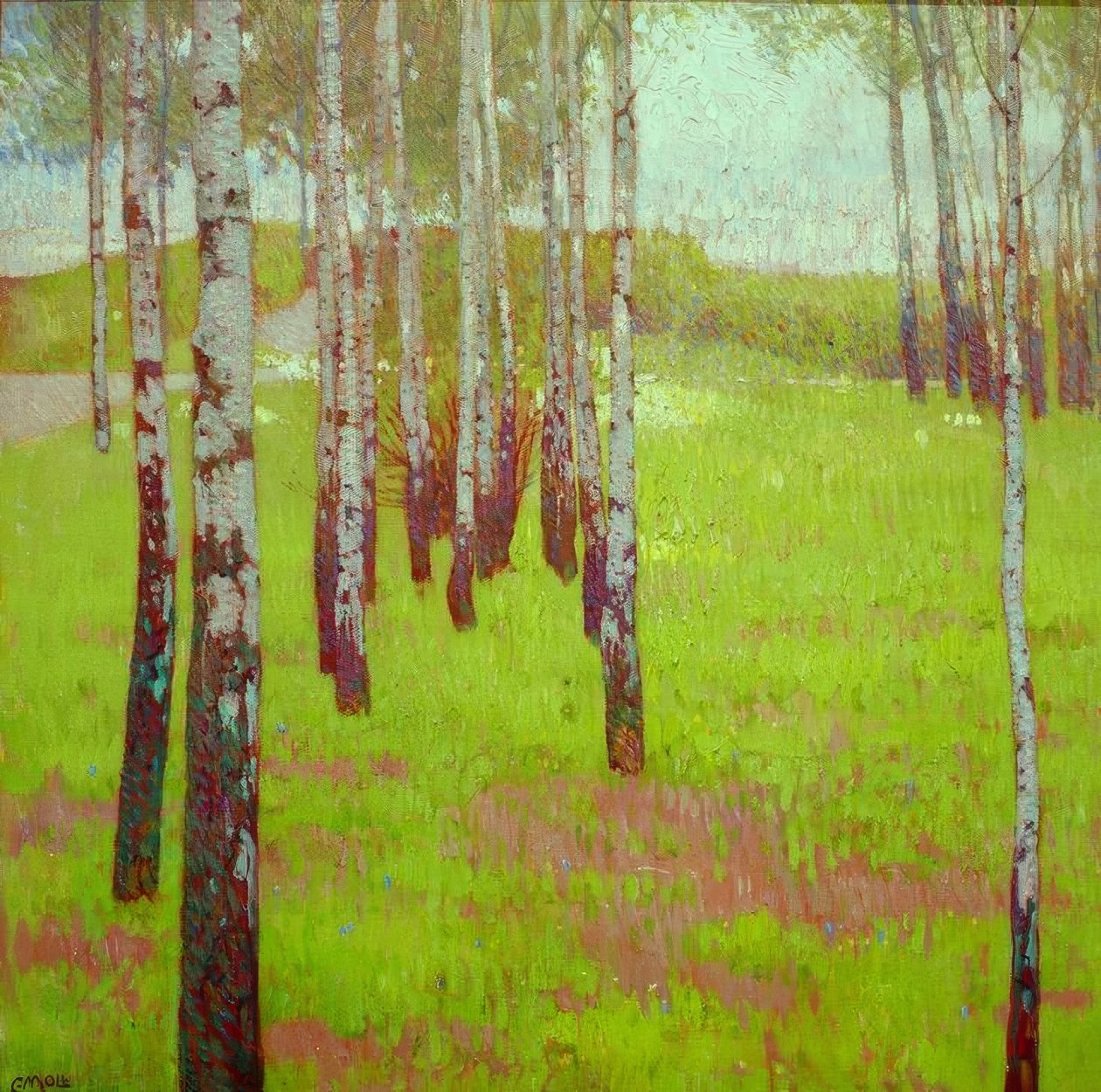 Björkskog av Carl Moll