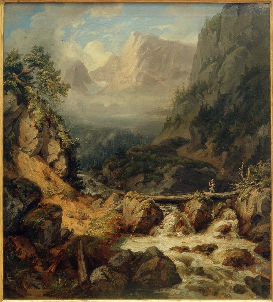 C.Morgenstern, Waldbachstrub nära Hallstatt av Carl Morgenstern