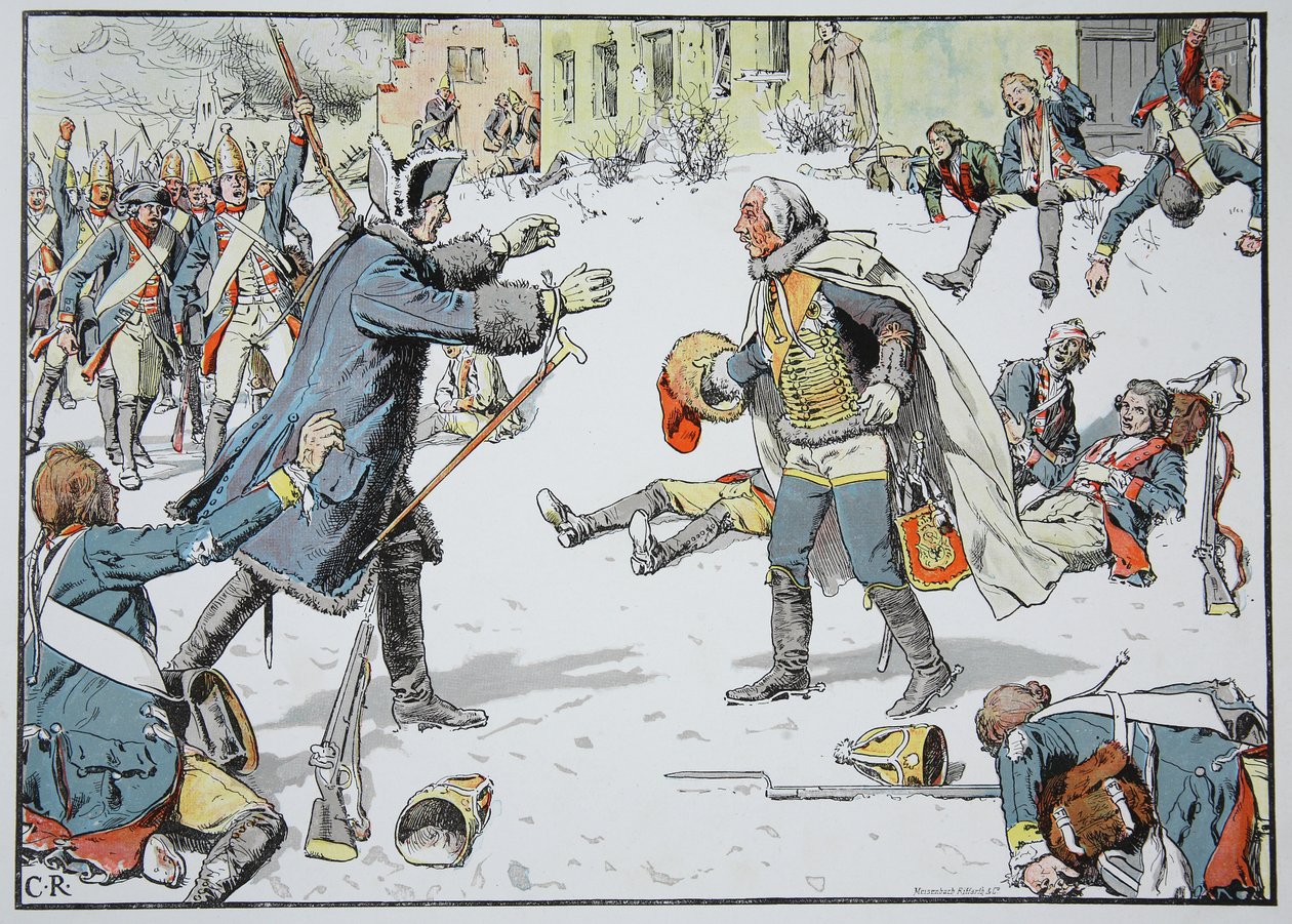 Morgonen efter slaget vid Torgau, 4 november 1760 av Carl Röchling