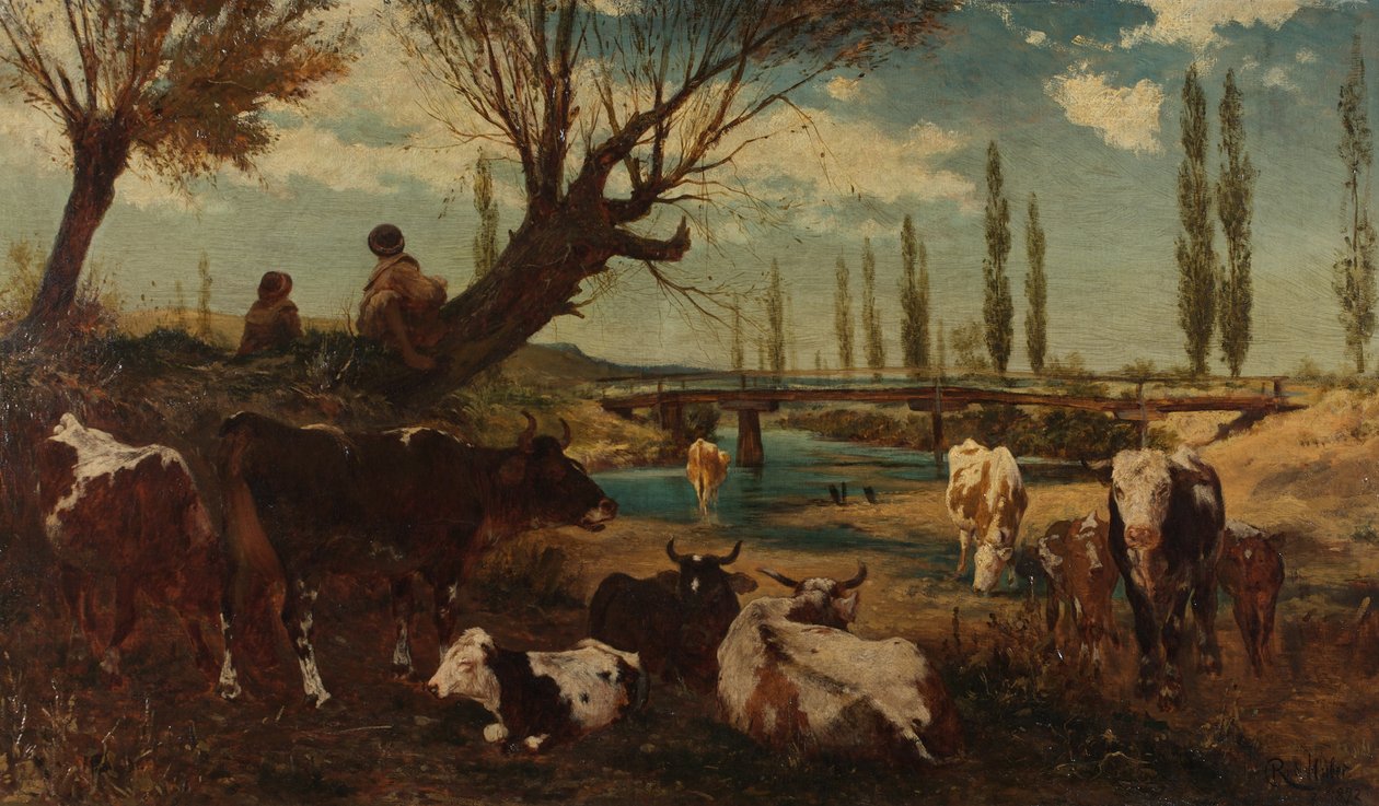 Cowhoes på vattnet av Carl Rudolf Huber