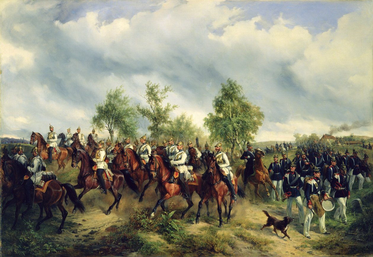 Preussiskt kavalleri på expedition av Carl Friedrich Schulz