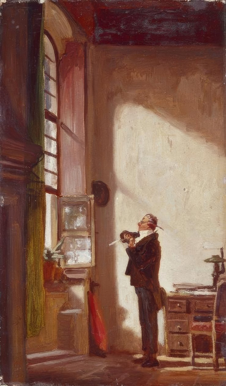 Författaren av Carl Spitzweg