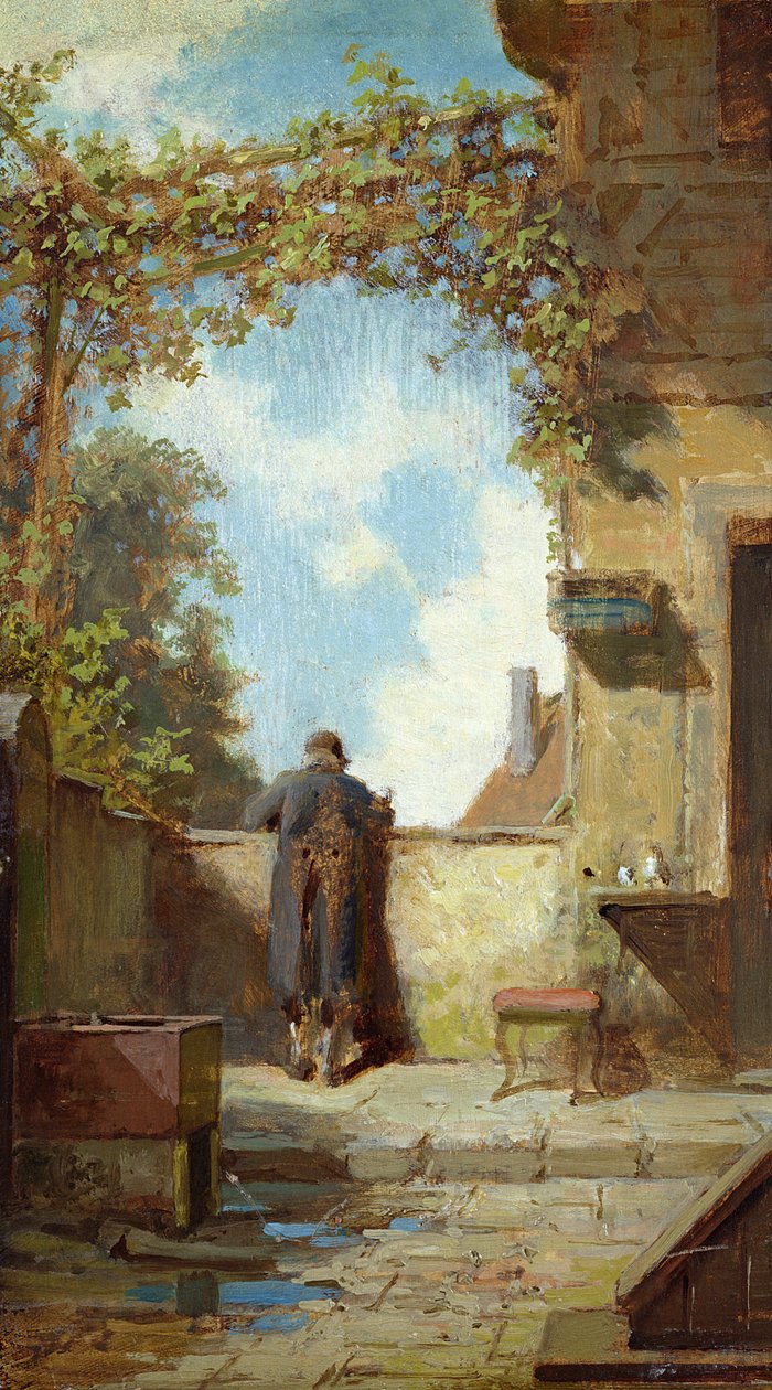 Gubben på terrassen av Carl Spitzweg