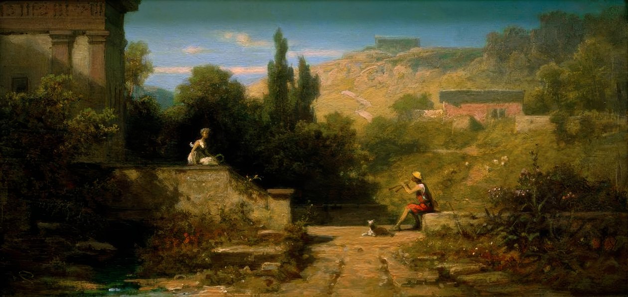 Shawm blåser herde av Carl Spitzweg