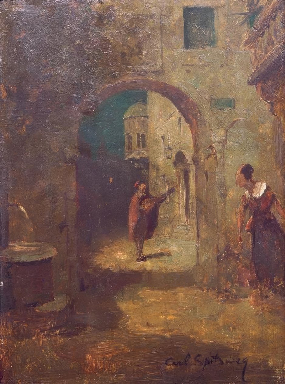 Solo serenad av Carl Spitzweg