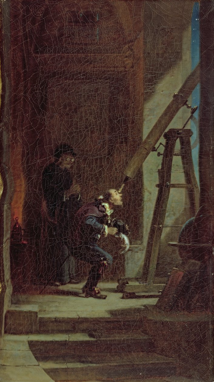Stargazer, ca 1863 av Carl Spitzweg