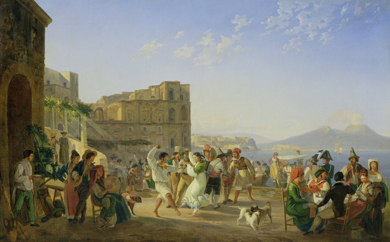 Italiensk dans, Neapel, 1836 av Carl Wilhelm Goetzloff