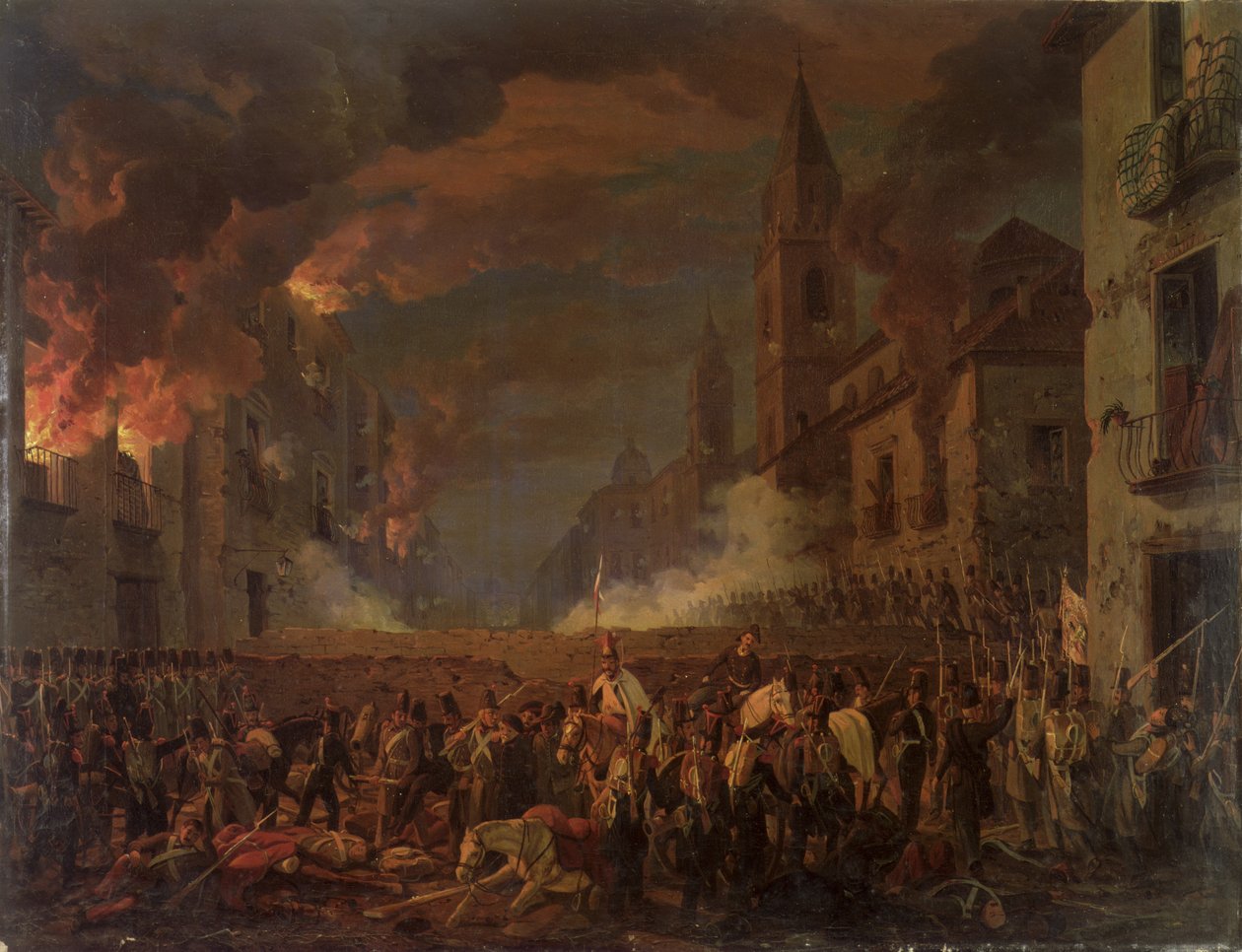 Infångandet av Catania av 4:e Bernregementet natten 5-6 april 1849 av Carl Wilhelm Goetzloff