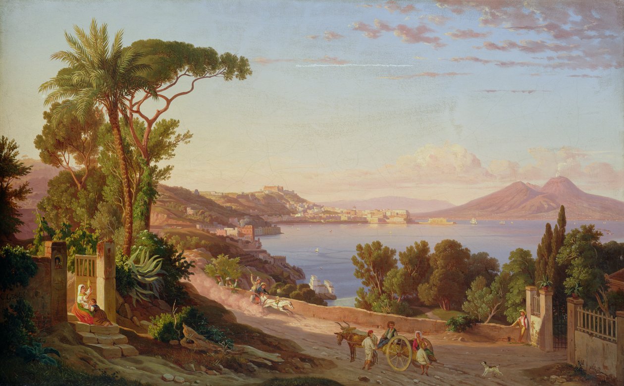 Utsikt över Neapel av Carl Wilhelm Goetzloff