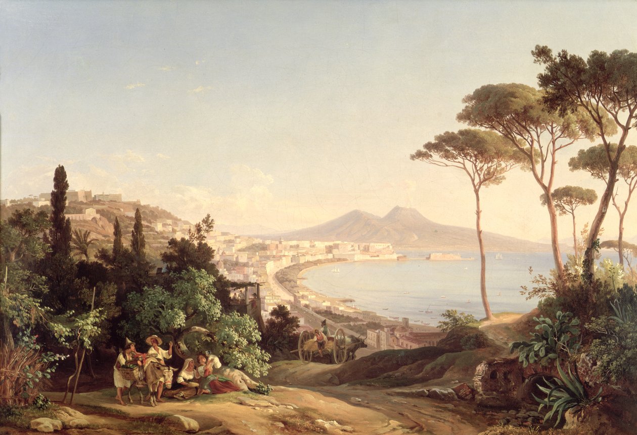 Utsikt över Neapel, 183738 av Carl Wilhelm Goetzloff