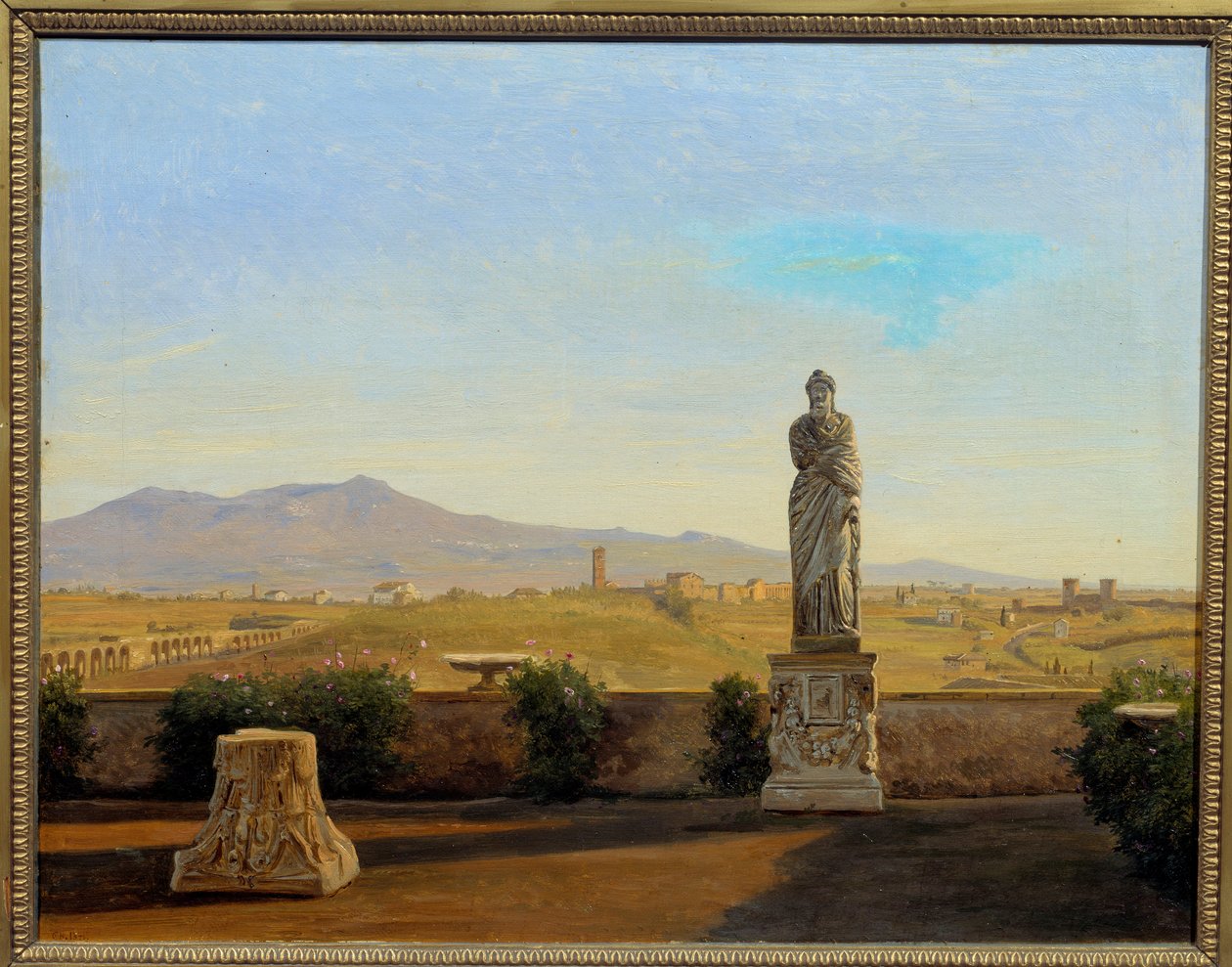 Panorama från Villa Mattei. Målning av Carl Christian Constantin Hansen (1804-1880) av Carl Christian Constantin Hansen