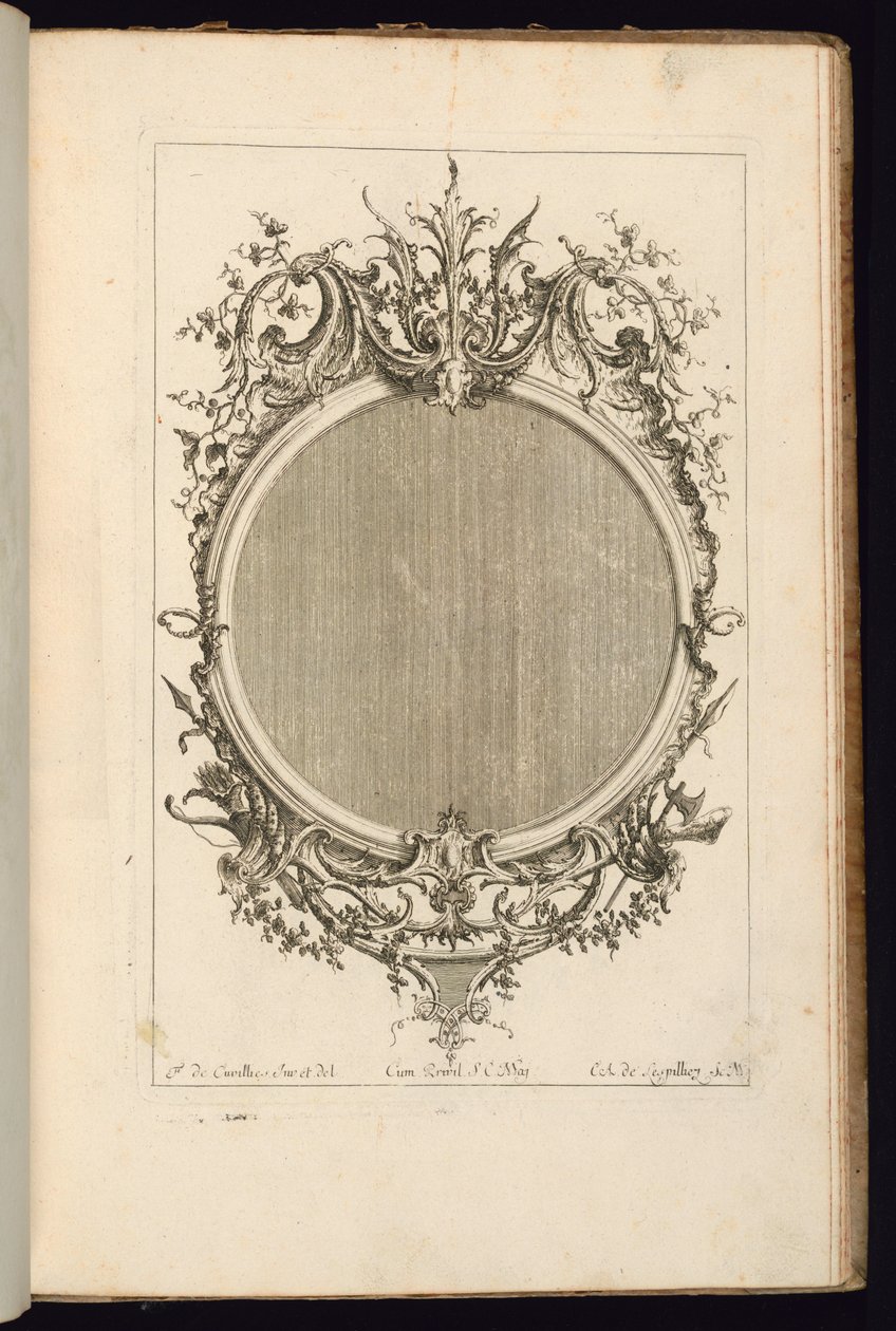 Ram med två bladrullar, tredje bok med ramar av Carl Albert von Lespilliez